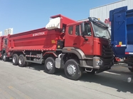 Sinotruk Hohan ((nuovo howo) camion di scarico con gomma N7 8 × 4 12 Ruote 380HP Lhd O Rhd con contenitore di tipo U di telo