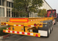 Yellow 40ft Truck Mounted Crane 3 Axle Self Loading Container Truck Trailer