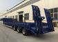 3 Axles 80 Tons 17m Hydraulic Flatbed Trailer For Loading Construction Machines