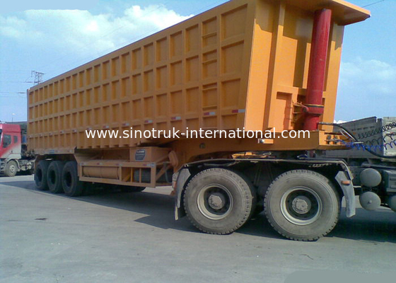 Tonnellate dei semi di side3 assi resistenti 60 - 80 del rimorchio di autocarro con cassone ribaltabile SINOTRUK
