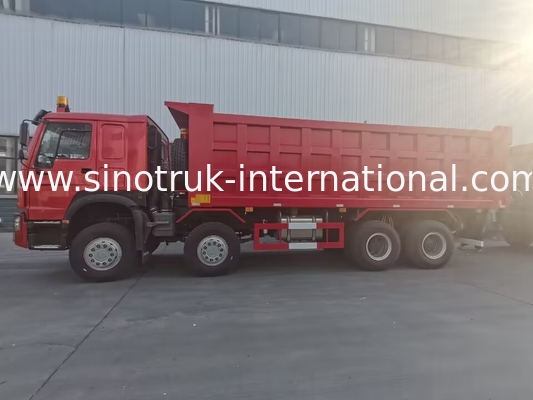 Ruote rosse dell'autocarro con cassone ribaltabile di SINOTRUK HOWO 8X4 400hp 12