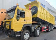 Sinotruk Howo Tipper Dump Truck 400Hp 8 × 4 50-60Tons Lhd 12 Ruote Gran vassoio