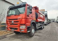 LHD 6×6 10 ruote ZZ3257V4357B1R 380HP Rosso a trazione integrale HOWO Tipper Truck Alta potenza a cavalli Basso consumo di carburante