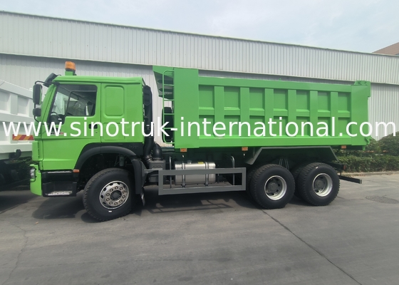 Sinotruk Howo Tipper Dump Truck Weichai 400Hp 6 × 4 Lhd Verde Mezzo sollevamento