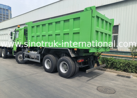 Sinotruk Howo Tipper Dump Truck Weichai 400Hp 6 × 4 Lhd Verde Mezzo sollevamento