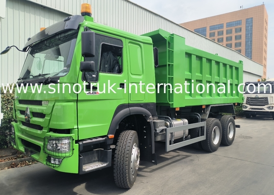 Sinotruk Howo Tipper Dump Truck Weichai 400Hp 6 × 4 Lhd Verde Mezzo sollevamento