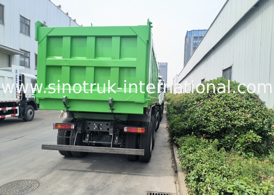 Sinotruk Howo Tipper Dump Truck Weichai 400Hp 6 × 4 Lhd Verde Mezzo sollevamento