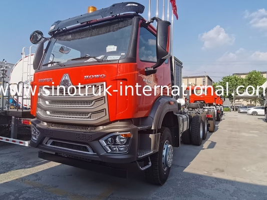Sinotruk Nuovo Howo Tipper Dump Truck Chassis Weichai Motore 6 × 4 LHD Orange Color