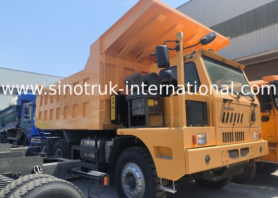 Sinotruk Howo Mining Tipper Dump Truck 90Tons 6 × 4 Corpo di carico in acciaio ad alta resistenza