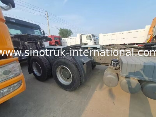 HOWO A7 Camion-trattore usato LHD 6X4 Euro 2 371 CV con sterzo idraulico azionato Bianco