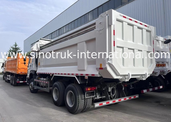 Sinotruk Howo Tipper Dump Truck 400Hp 6 × 4 U-Shaped Tray con telone automatico
