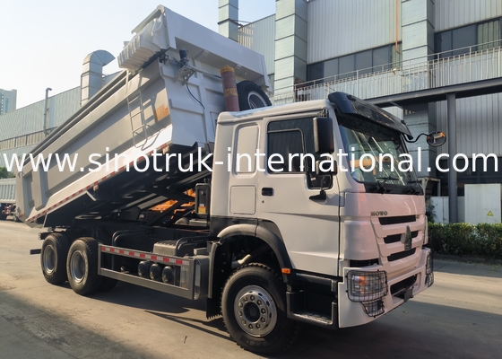 Sinotruk Howo Tipper Dump Truck 400Hp 6 × 4 U-Shaped Tray con telone automatico