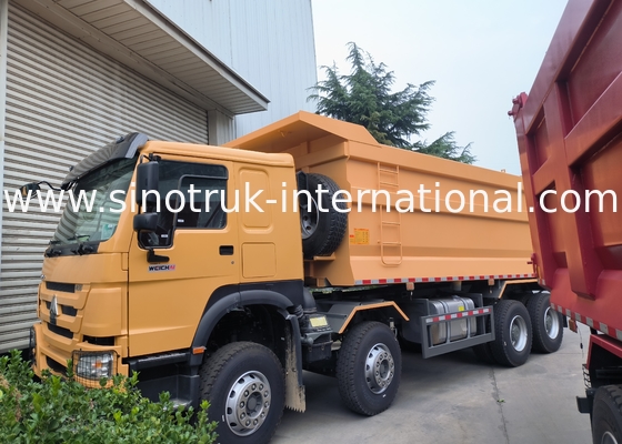 Sinotruk Howo Tipper Dump Truck 8 × 4 Lhd 12 ruote U shape tipper body Euro 2