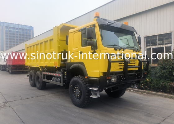 Sinotruk Howo Tipper Dump Truck 6 × 6 a trazione integrale con 14.00R20 pneumatico singolo 380 CV