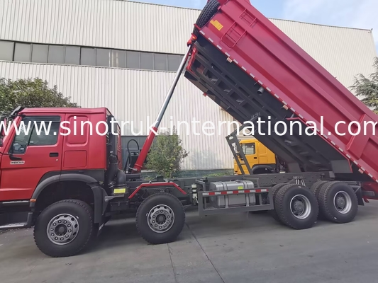 HOWO 12 ruote Sinotruk 8X4 Dump Truck 400hp Per l'estrazione mineraria LHD U tipo contenitore