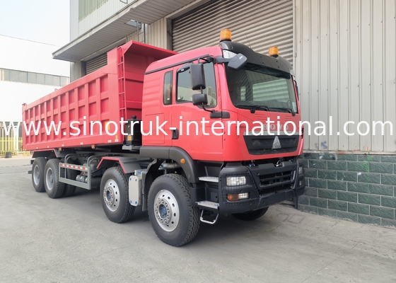Sinotruk Howo Dump Truck Tx 400Hp Euro 2 8 × 4 Lhd 12 Ruote Rosso