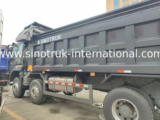 HOWO NX 380HP RHD Black Tipper Dump Truck con battistrada