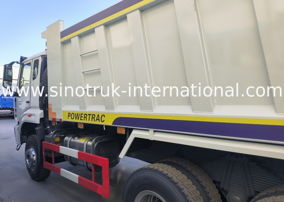 Sinotruk Howo / Hohan 6×4 Tipper Dump Truck 10 ruote Corpo di carico rettangolare 20CBM Colore bianco