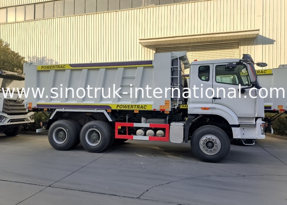 Sinotruk Howo / Hohan 6×4 Tipper Dump Truck 10 ruote Corpo di carico rettangolare 20CBM Colore bianco