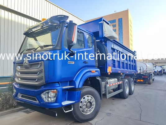 Potente versatile HOWO 6x4 380HP Blu Dump Truck Con 20CBM Box Cargo Quadrato E Acqueproof Tarpa Flip Cove