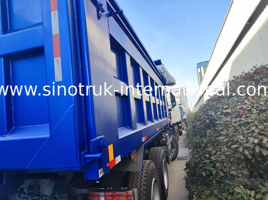 Potente versatile HOWO 6x4 380HP Blu Dump Truck Con 20CBM Box Cargo Quadrato E Acqueproof Tarpa Flip Cove