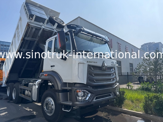 SINOTRUK HOHAN Howo Tipper Dump Truck Medio sollevamento Motore Weichai 6 × 4 LHD Cartone rettangolare Bianco 19-20CBM