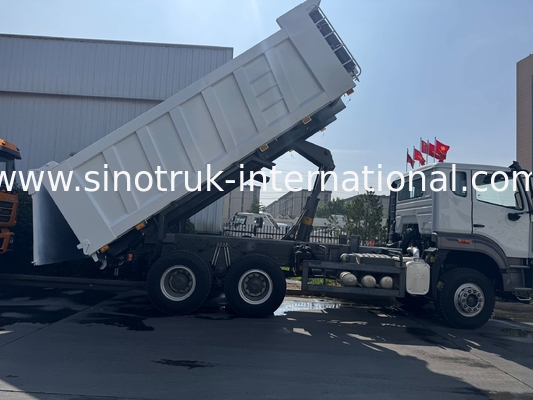 SINOTRUK HOHAN Howo Tipper Dump Truck Medio sollevamento Motore Weichai 6 × 4 LHD Cartone rettangolare Bianco 19-20CBM