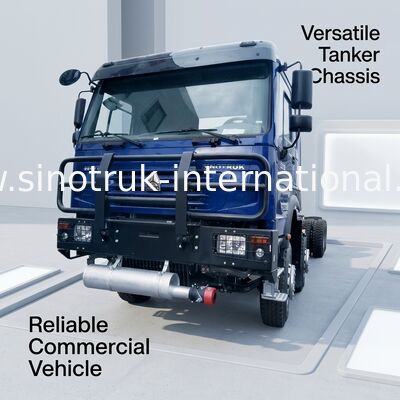 SINOTRUK HOWO Cisterna di petrolio Camione telaio 400 CV 8X4 LHD 50 tonnellate 40CBM