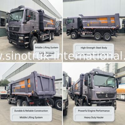 Autocarro ribaltabile SINOTRUK Heavy Duty Hauler TX con motore da 380 CV, capacità di carico da 30-40 tonnellate e tipo di sollevamento centrale