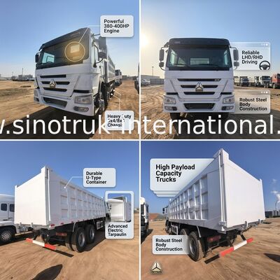 375 cavalli di potenza camion di scarico a gomma con capacità di carico da 40 a 50 tonnellate e lunghezza della scatola di carico di 7300 mm