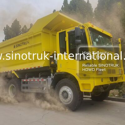 Autocarro con cassone ribaltabile da miniera Sinotruk con motore 430HP modello di azionamento 6x4 e cassone di carico con spessore inferiore di 16 mm
