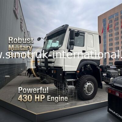 SINOTRUK HOWO Ghost Face cabina trattore camion 6x6 Euro 2 430 CV paraurti militare bianco