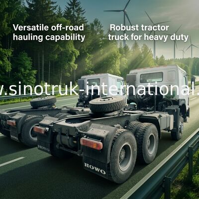 Sinotruk Howo Traktor Truck Rhd Trazione a quattro ruote 6 × 6 Weichai 400 HP Bianco