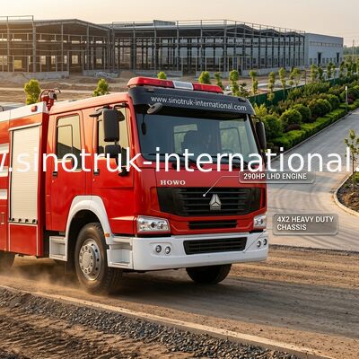 camion SINOTRUK HOWO 10CBM 290HP di estinzione di incendio di 4X2 LHD per spruzzare