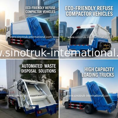 SINOTRUK HOWO ha compresso il camion 5-6CBM LHD 4X2 ZZ1087D3415C180 della raccolta dei rifiuti