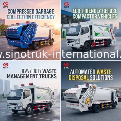 Camion compatto 6cbm della raccolta dei rifiuti per trasporto dei rifiuti non tossico