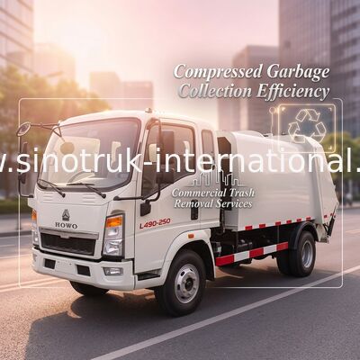 Camion della raccolta dei rifiuti dei veicoli di smaltimento dei rifiuti, camion appiattito del compattatore dei rifiuti