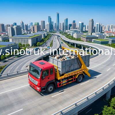 Camion amichevole della raccolta dei rifiuti di Eco, veicoli della raccolta di rifiuti alimentari del braccio dell'oscillazione