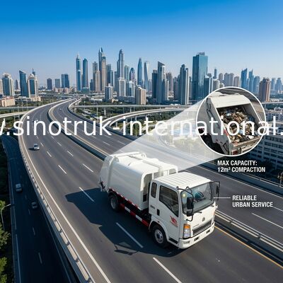 LHD 4X2 SINOTRUK HOWO ha compresso il camion 5 della raccolta dei rifiuti del compattatore - 6m3