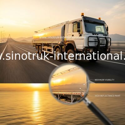 SINOTRUK HOWO Rosso 371HP 8×4 12 Ruote Cisterna di olio ad alta capacità 30CBM
