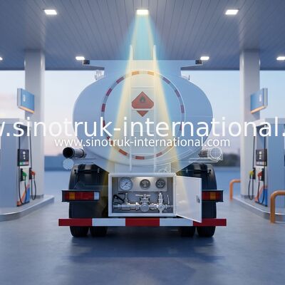 SINOTRUK Howo Semi Truck Serbatoio di carburante 4x2 Lhd Euro2 290hp Bianco