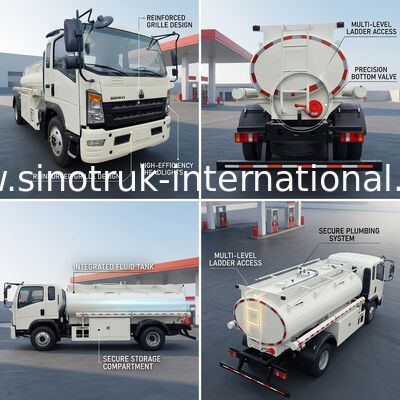 HOWO 4×2 camion leggero 5-6CBM LHD 160 HP