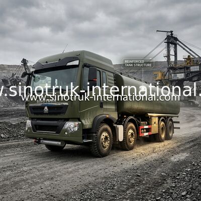 Camion di consegna del combustibile della cisterna del petrolio dell'acciaio inossidabile 8X4 di HOWO 30 CBM