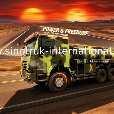 camion cisterna di combustibile militare di 336HP HOWO 16 - camion del trasporto del petrolio greggio 25CBM