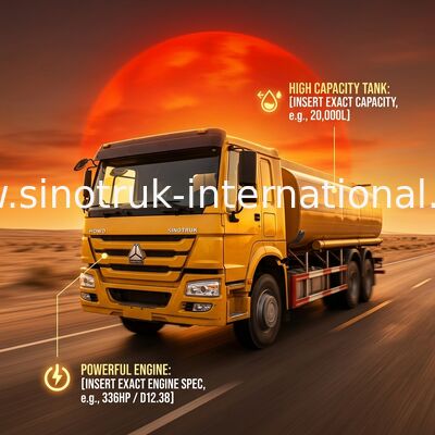 Il trasporto di olio combustibile radiale di Tiro trasporta la carrozza su autocarro allungata 336HP dell'euro 2 di 6X4 LHD