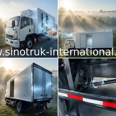 Consumo di energia basso 4x2 10 Ton Refrigerated Truck 160HP RHD