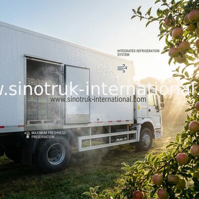 25 tonnellate di SINOTRUK hanno refrigerato il camion LHD 6X4, camion dell'alimento del contenitore di frigorifero