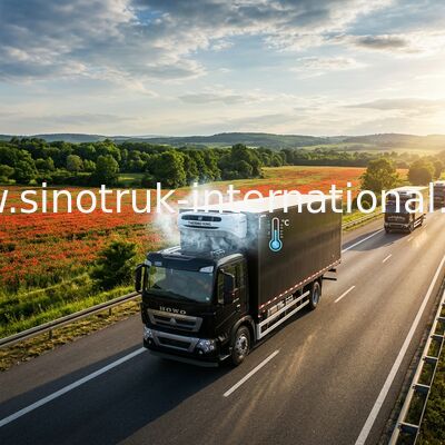 Camion refrigerato annuncio pubblicitario SINOTRUK HOWO euro tedesco 4 del motore dell'UOMO di 25 - di 20 CBM