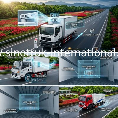 Il professionista ha refrigerato il camion 8 tonnellate di 20-25CBM SINOTRUK HOWO LHD Euro3 140HP 4X2