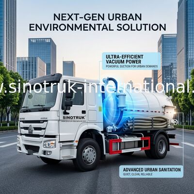 Camion 8-12CBM RHD 4X2, camion di aspirazione delle acque luride di impresa di risanamento dei rifiuti liquidi
